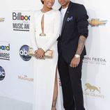 Chris Brown y Mónica en la entrega de premios Billboard 2012