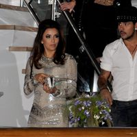 Eva Longoria y Eduardo Cruz en una de las fiestas celebradas en el Festival de Cannes 2012