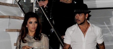 Eva Longoria y Eduardo Cruz en una de las fiestas celebradas en el Festival de Cannes 2012