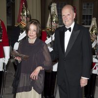 Los Reyes de Bulgaria en una cena de gala en Buckingham Palace