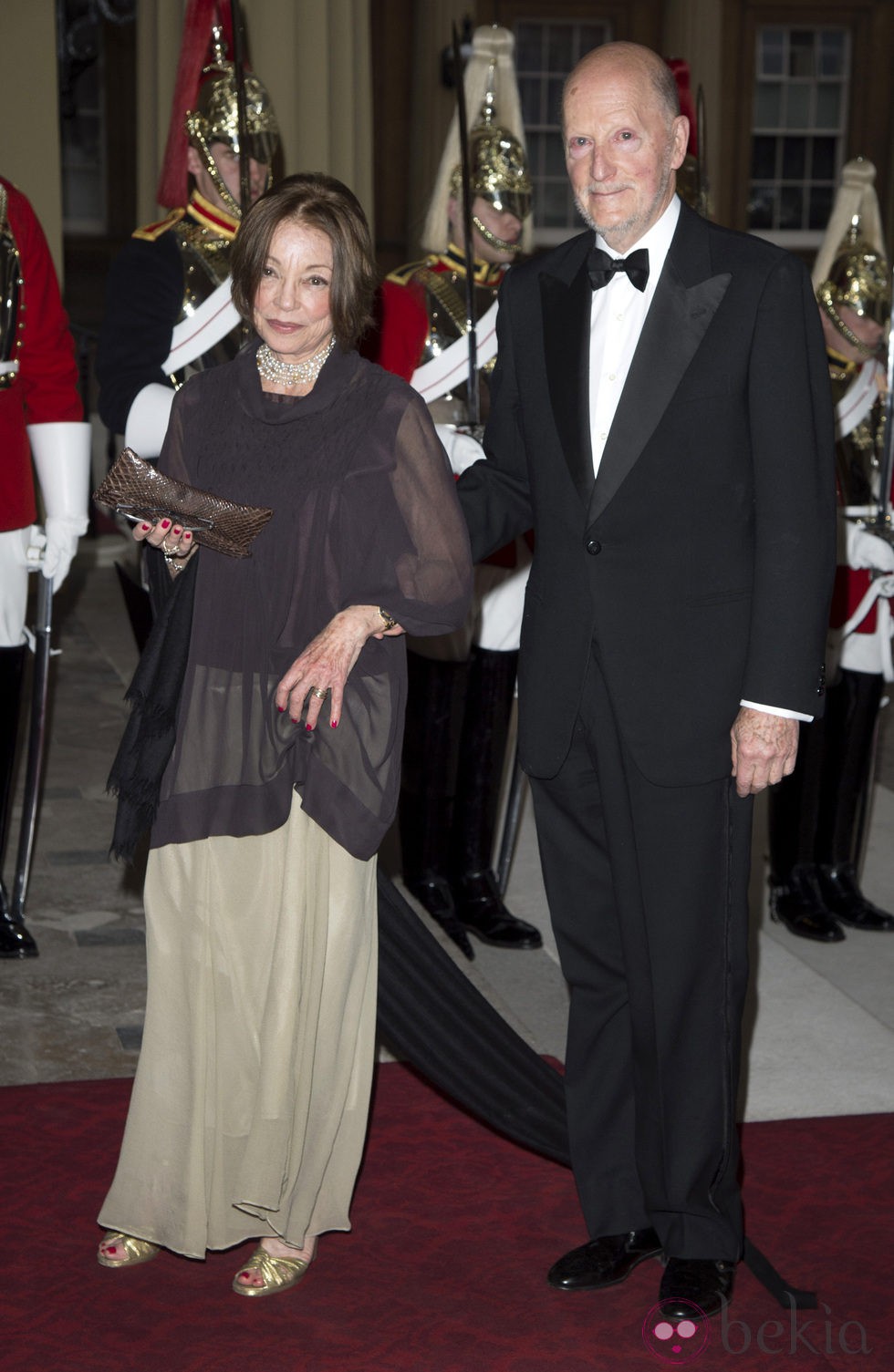 Los Reyes de Bulgaria en una cena de gala en Buckingham Palace