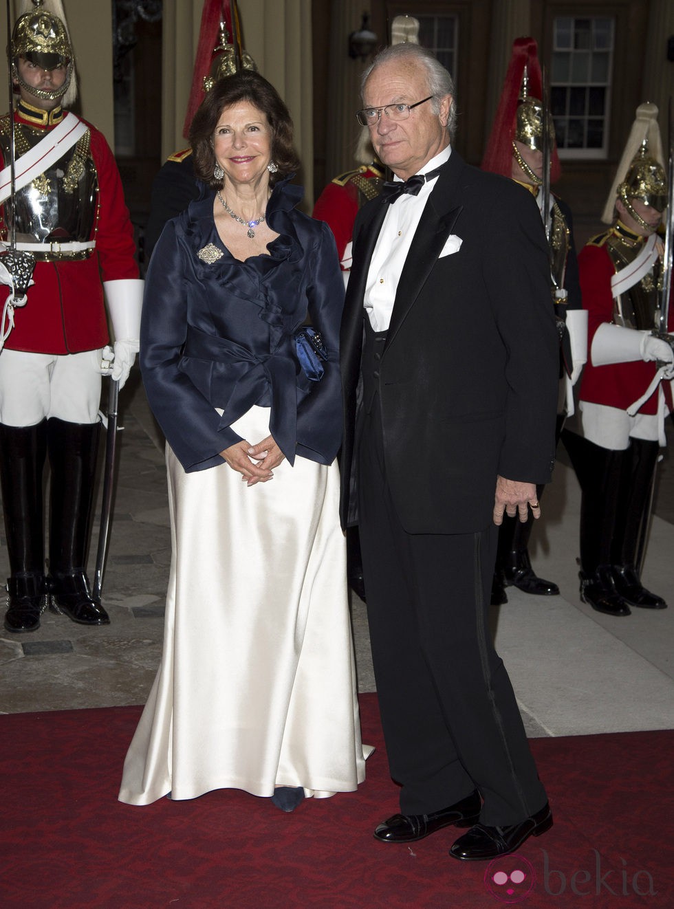 Los Reyes de Suecia en una cena de gala en Buckingham Palace