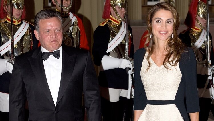 Los Reyes de Jordania en una cena de gala en Buckingham Palace