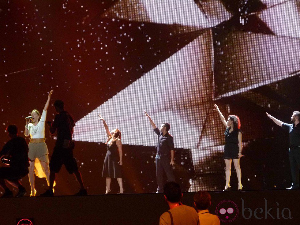 Pasora Soler en el escenario de Baku, ciudad de Eurovision 2012