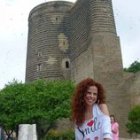 Pastora Soler en la Torre de la Dama de Baku, ciudad de Eurovisión 2012