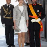 Guillermo de Luxemburgo y la Condesa Stéphanie de Lannoy en el bautizo de Estela de Suecia