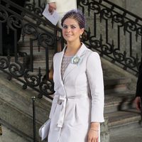 Magdalena de Suecia en el bautizo de la Princesa Estela de Suecia