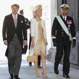 Guillermo de Holanda, Mary de Dinamarca y Haakon de Noruega en el bautizo de Estela de Suecia