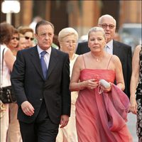 Florentino Pérez y Pitina en la boda de Alejandra Prat y Juan Manuel Alcázar