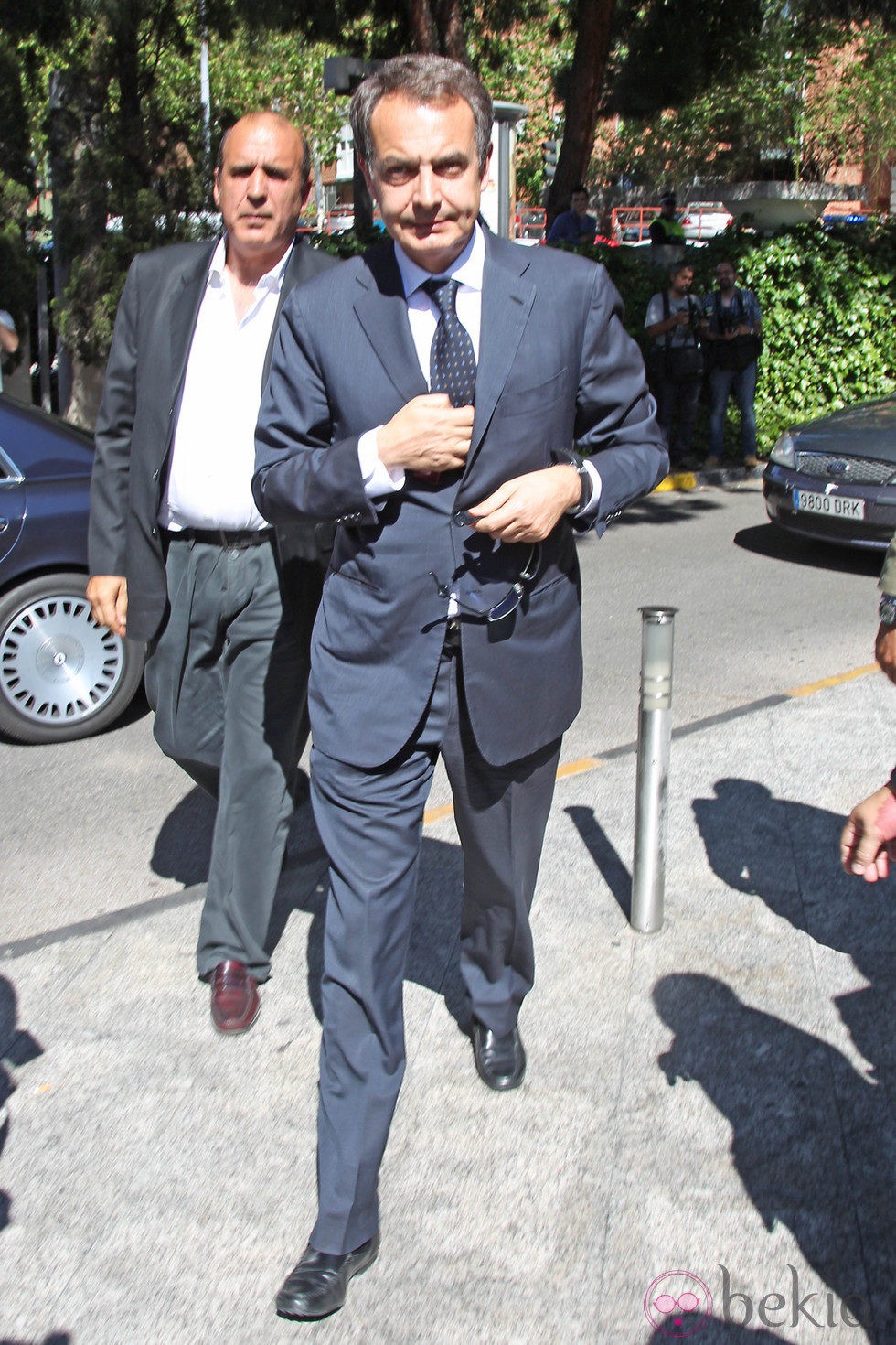 José Luis Rodríguez Zapatero en la capilla ardiente de María Ángeles Sandova, Pitina