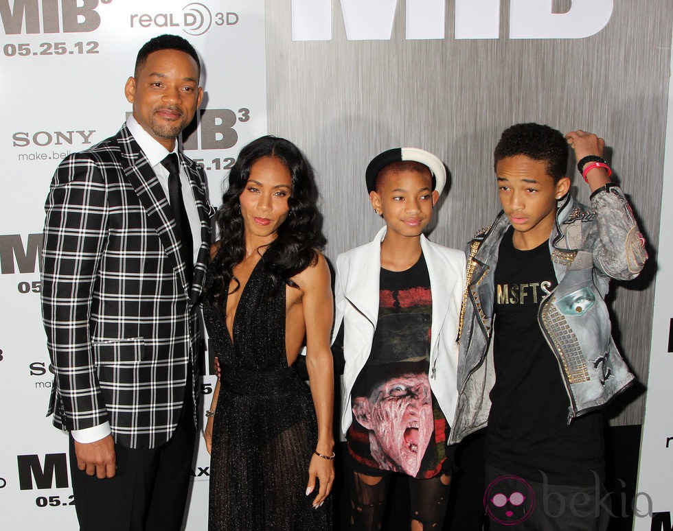 La familia al completo de Will Smith en la premiere de 'Men In black 3' en Nueva York