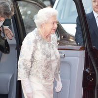 Isabel II en el homenaje que recibió por su Jubileo de Diamante en la Academia de las Artes