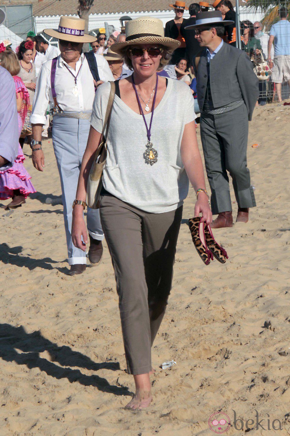 Simoneta Gómez-Acebo en la romería de El Rocío 2012