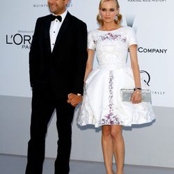 Joshua Jackson y Diane Kruger en la gala amfAR celebrada en el Festival de Cannes 2012