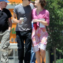 Keira Knightley y James Righton en el rodaje de 'Seeking a friend for the end of the world'