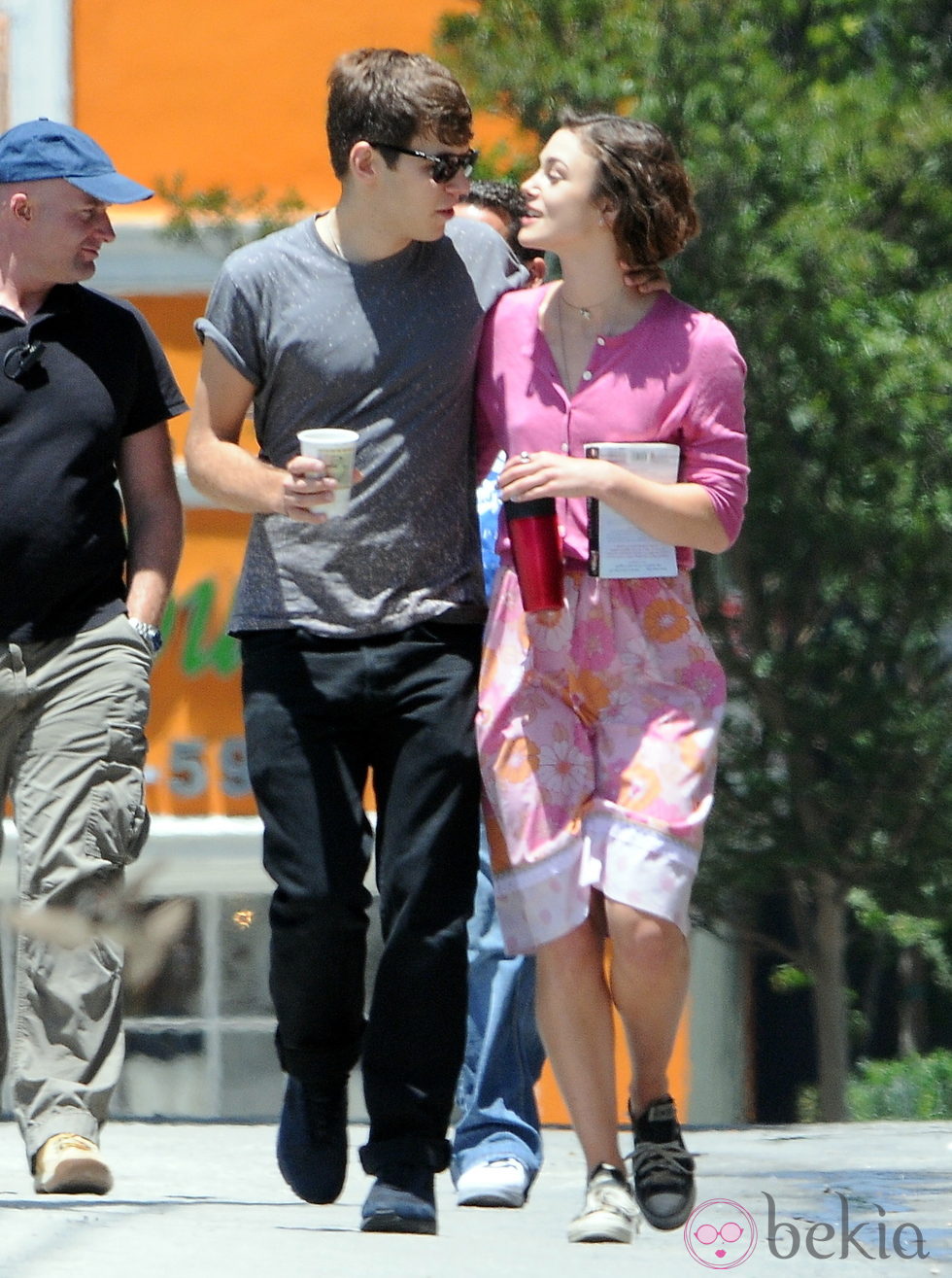 Keira Knightley y James Righton en el rodaje de 'Seeking a friend for the end of the world'