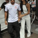 Lewis Hamilton y Nicole Scherzinger en el Gran Premio de Fórmula 1 de Mónaco