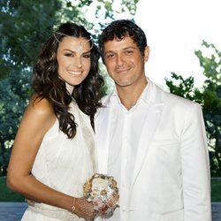 Foto oficial de la boda de Alejandro Sanz y Raquel Perera