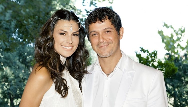 Foto oficial de la boda de Alejandro Sanz y Raquel Perera