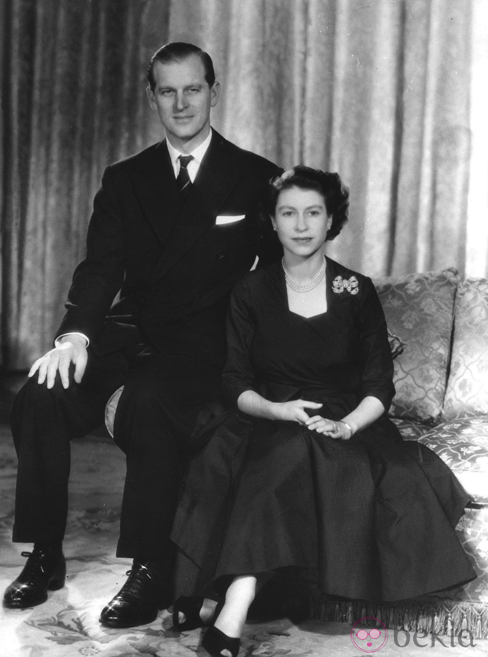 La Reina Isabel II y el Duque de Edimburgo en 1952