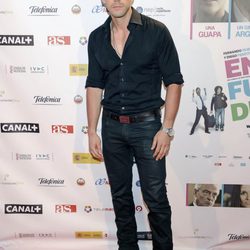 Rubén Sanz en el estreno de la película 'En fuera de juego'