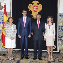 Los Príncipes de Asturias junto al Presidente de Portugal y su esposa en Lisboa