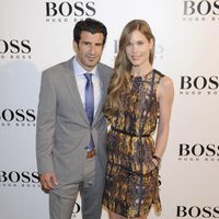 Luis Figo y Helen Swedin en la fiesta organizada por la firma Hugo Boss