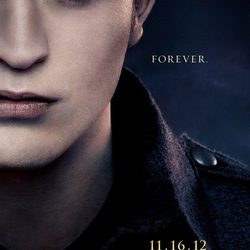 Robert Pattinson en el poster de la película 'Amanecer.Parte 2'