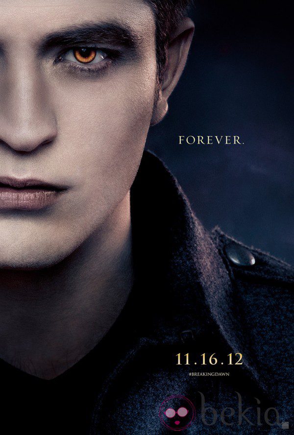 Robert Pattinson en el poster de la película 'Amanecer.Parte 2'