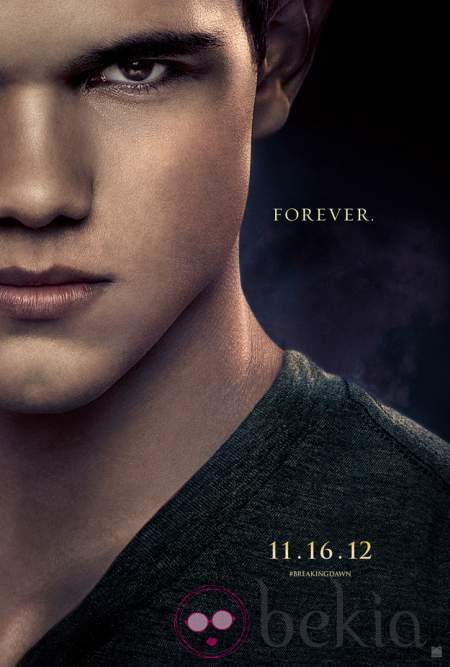 Taylor Lautner en el poster de la película 'Amanecer.Parte 2'