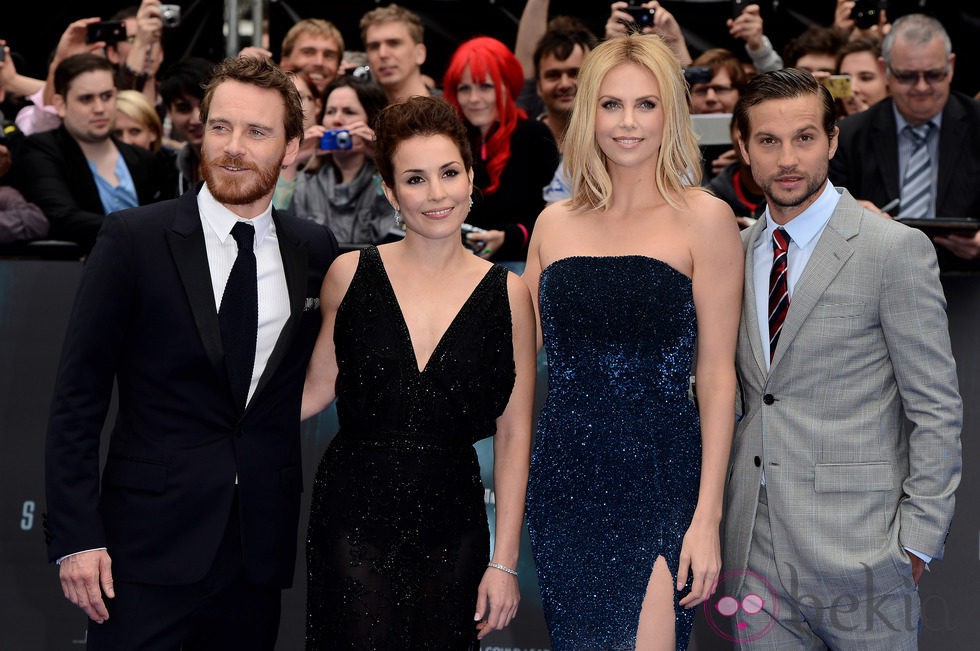 Michael Fassbender, Noomi Rapace, Charlize Theron y Logan Marshall-Green en el estreno de 'Prometheus' en Londres