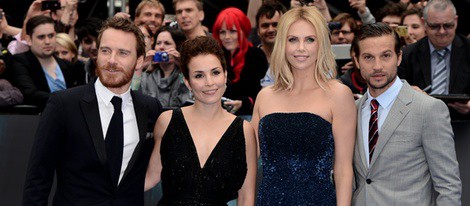 Michael Fassbender, Noomi Rapace, Charlize Theron y Logan Marshall-Green en el estreno de 'Prometheus' en Londres