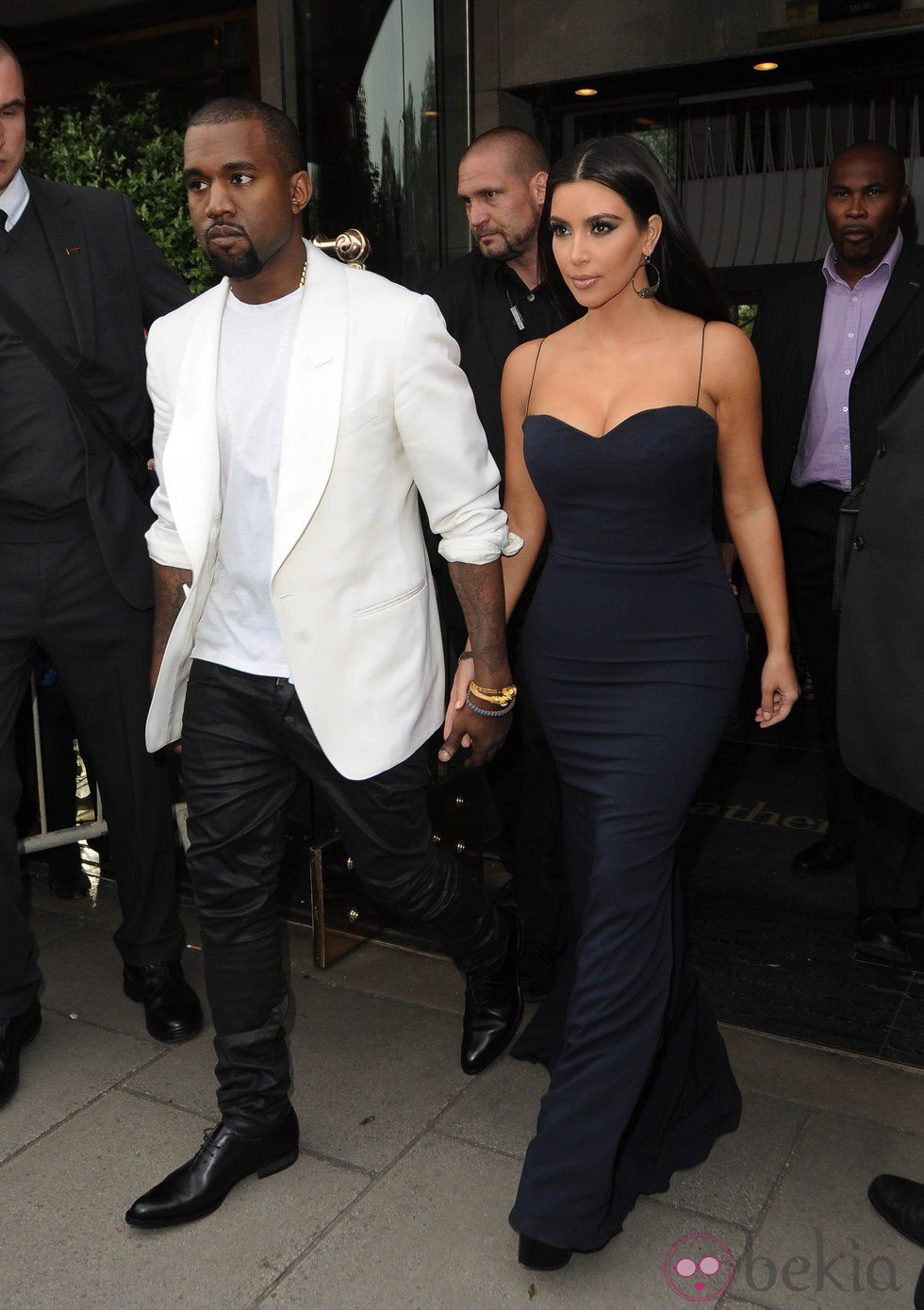 Kim Kardashian y Kanye West en Londres