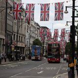 Oxford Street decorada para el Jubileo de Isabel II