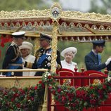 La familia Real británica en el Jubileo de la Reina Isabel II