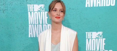 Leighton Meester en la alfombra roja de los MTV Movie Awards 2012