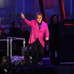 Elton John en el concierto del Jubileo de Diamante de la Reina Isabel II