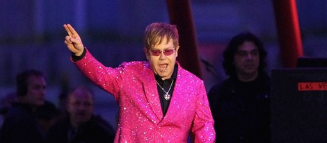 Elton John en el concierto del Jubileo de Diamante de la Reina Isabel II