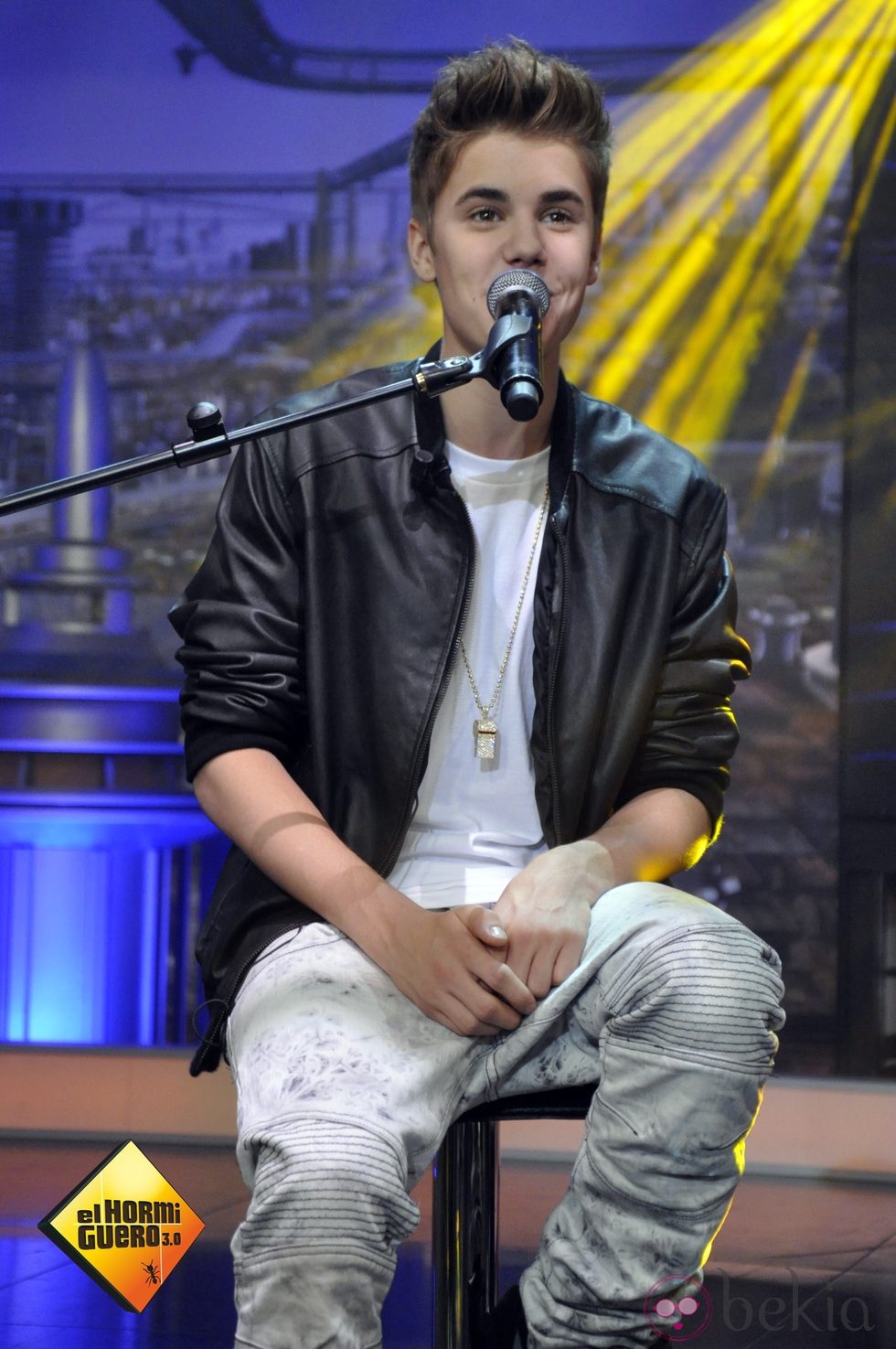 Justin Bieber cantando en el programa 'El Hormiguero'