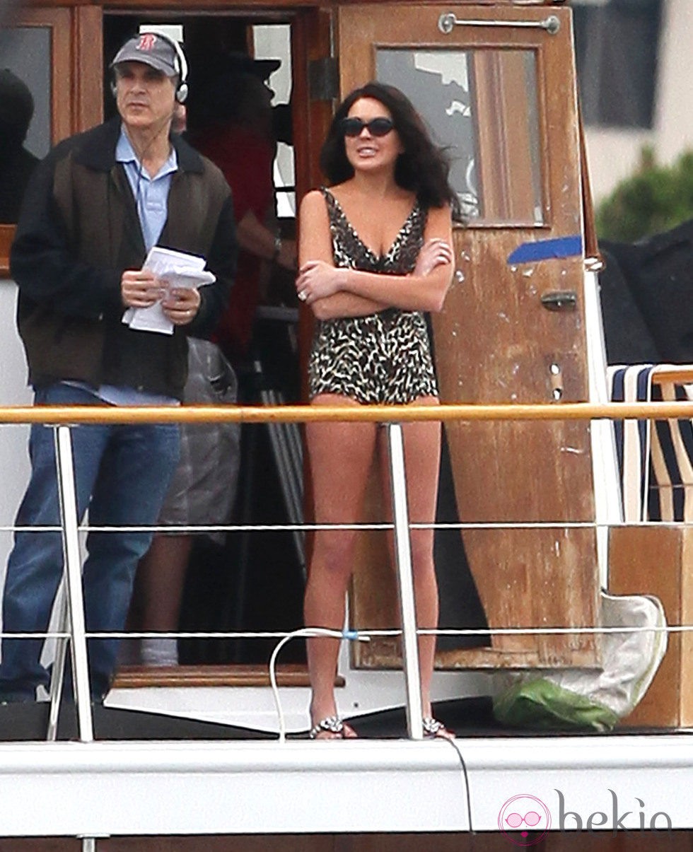 Lindsay Lohan rodando la tv movie 'Linz and Dick'