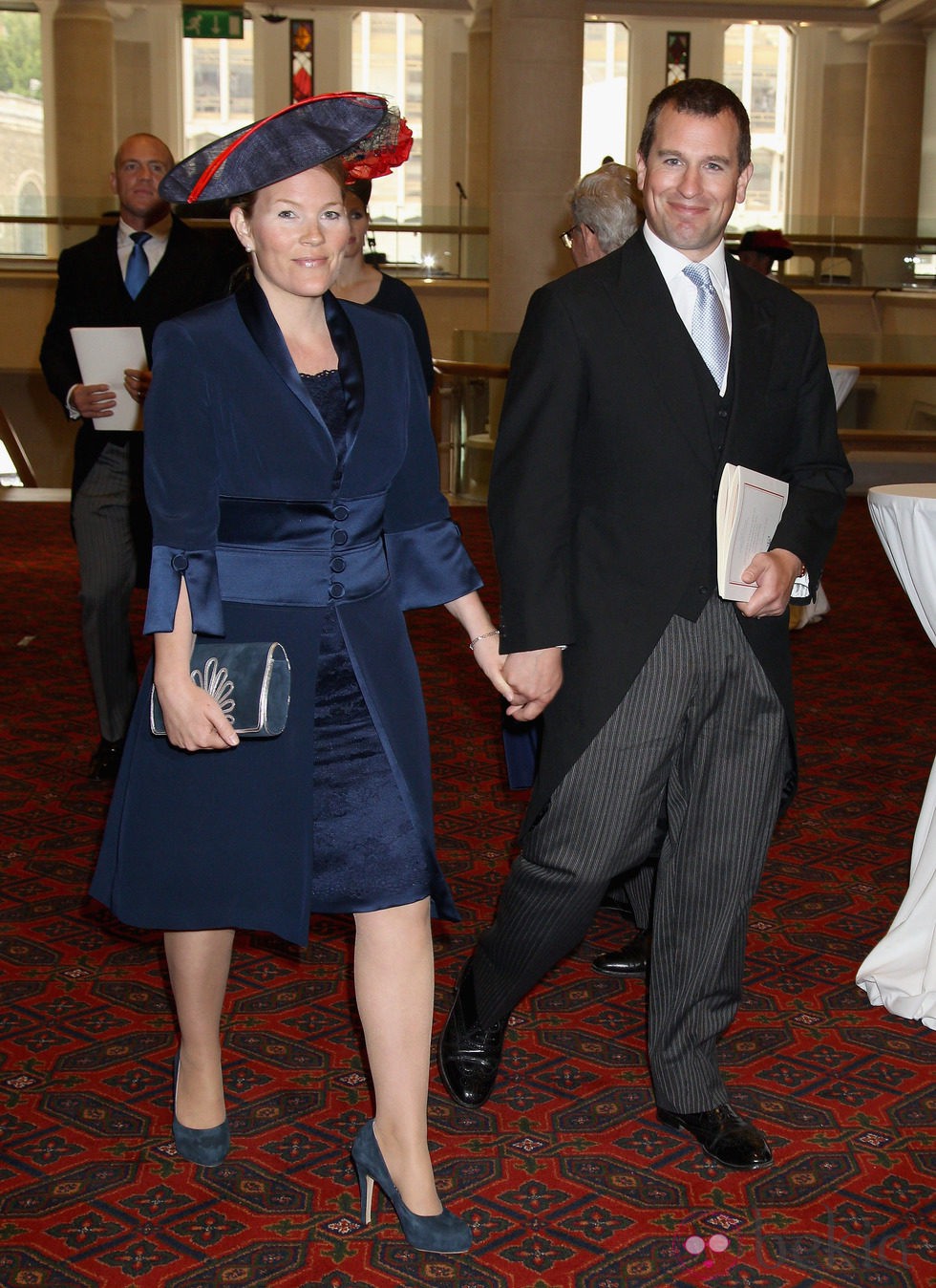 Peter Phillips y Autumn Kelly en la recepción de Guildhall del Jubileo de Diamante