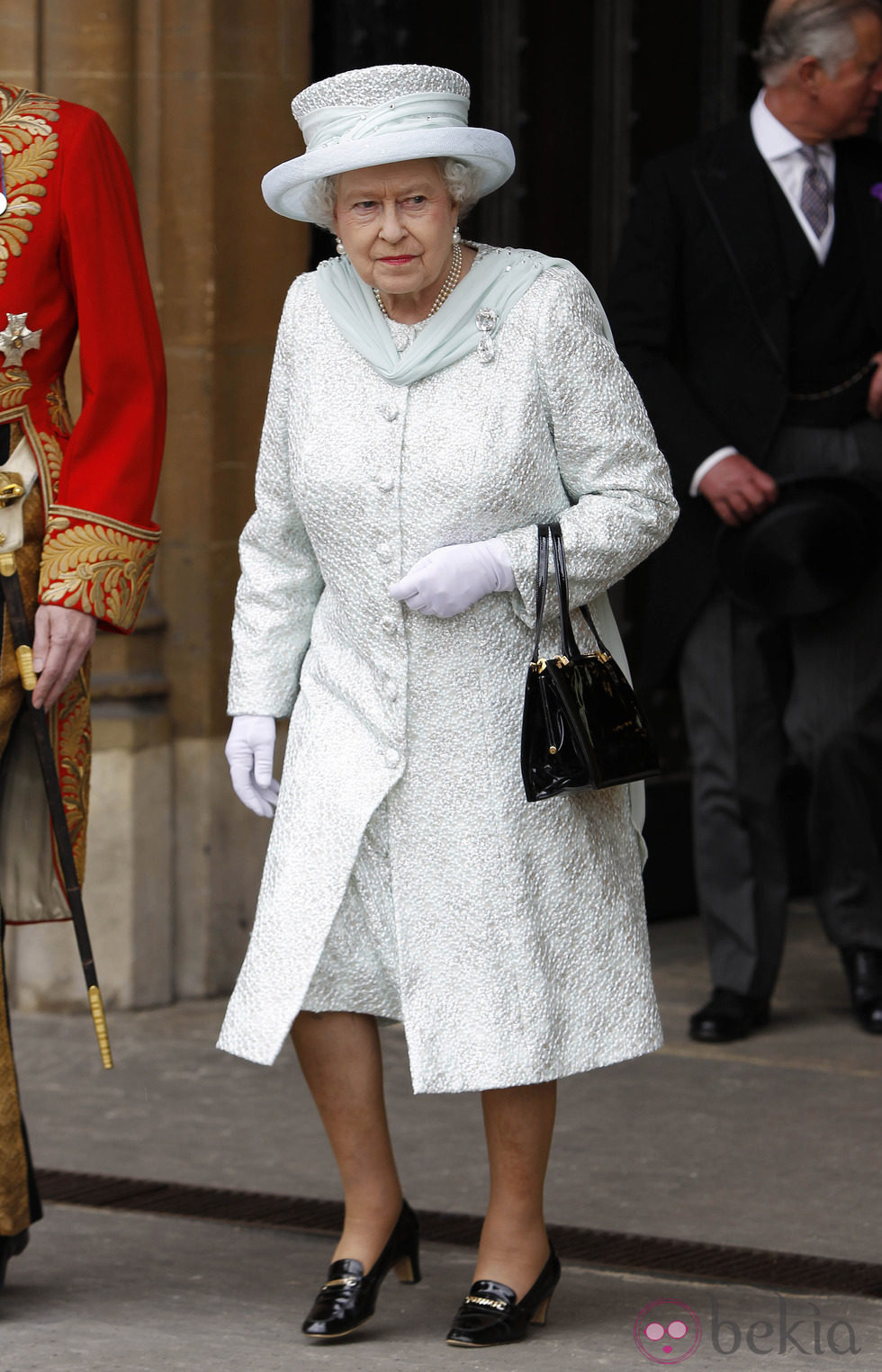 La Reina Isabel II en el almuerzo del Jubileo de Diamante en Westminster Hall