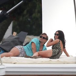 Lindsay Lohan y Grant Bowler rodando la tv movie 'Liz and Dick'