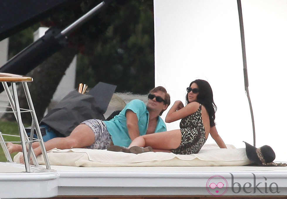 Lindsay Lohan y Grant Bowler rodando la tv movie 'Liz and Dick'