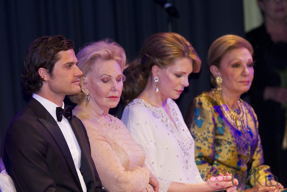 Carlos Felipe de Suecia, Marianne Bernardotte, Noor de Jordania y Farah Pahlavi