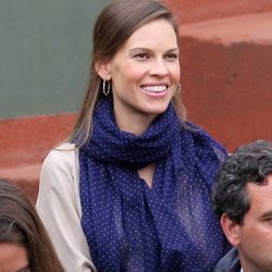 Hilary Swank en la final de Roland Garros 2012