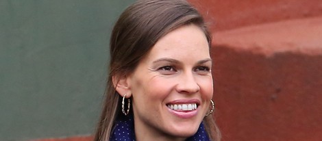 Hilary Swank en la final de Roland Garros 2012