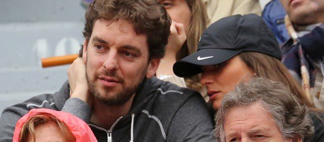 Pau Gasol y Silvia López en la final de Roland Garros 2012