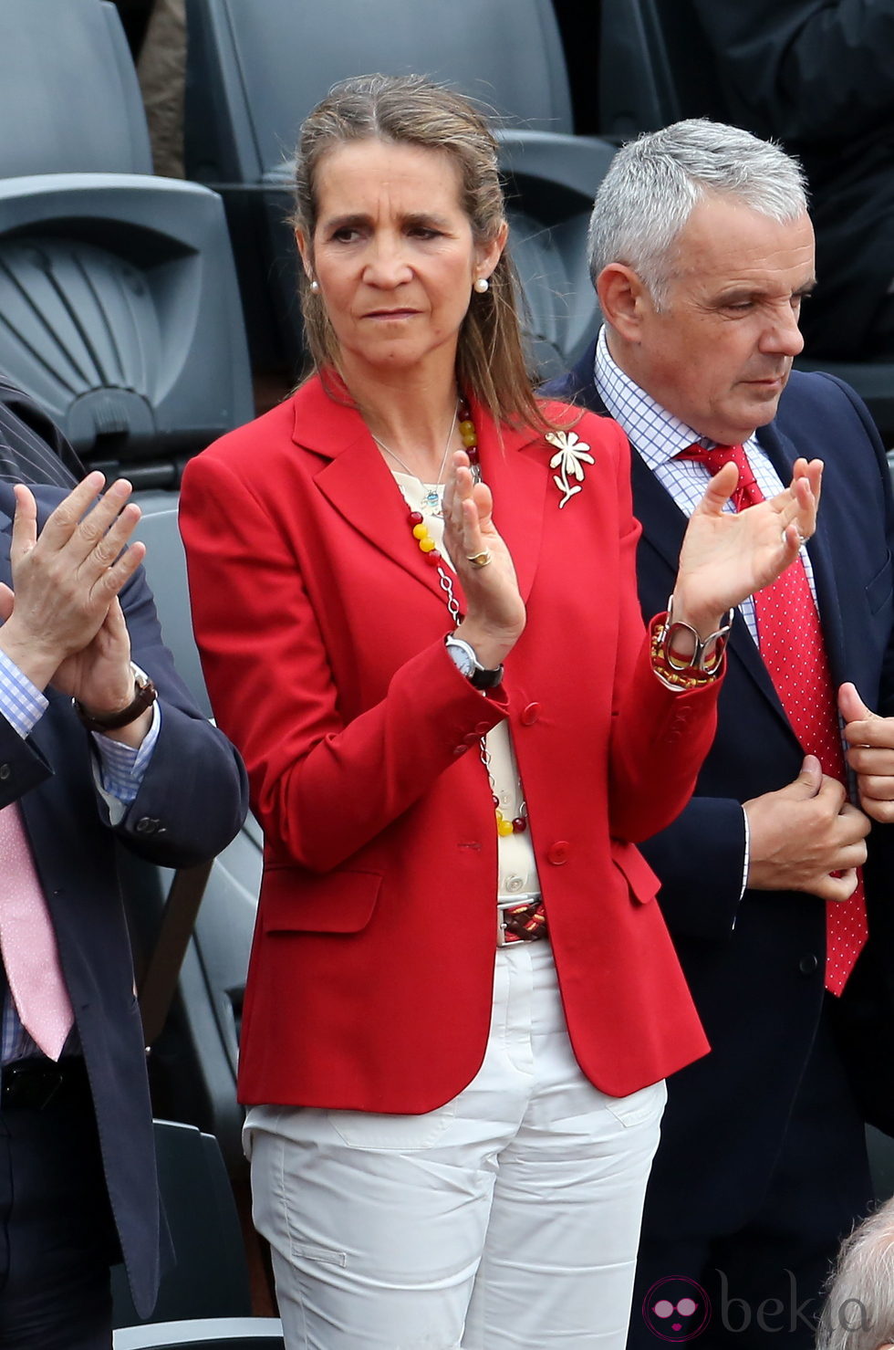 La Infanta Elena en la final de Roland Garros 2012