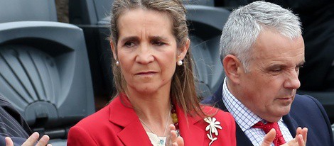 La Infanta Elena en la final de Roland Garros 2012